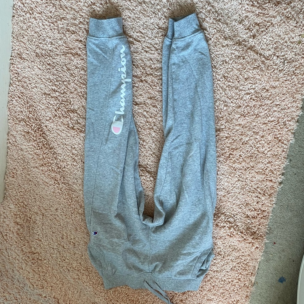 Champion Kids Grey and Pink Sweatpants